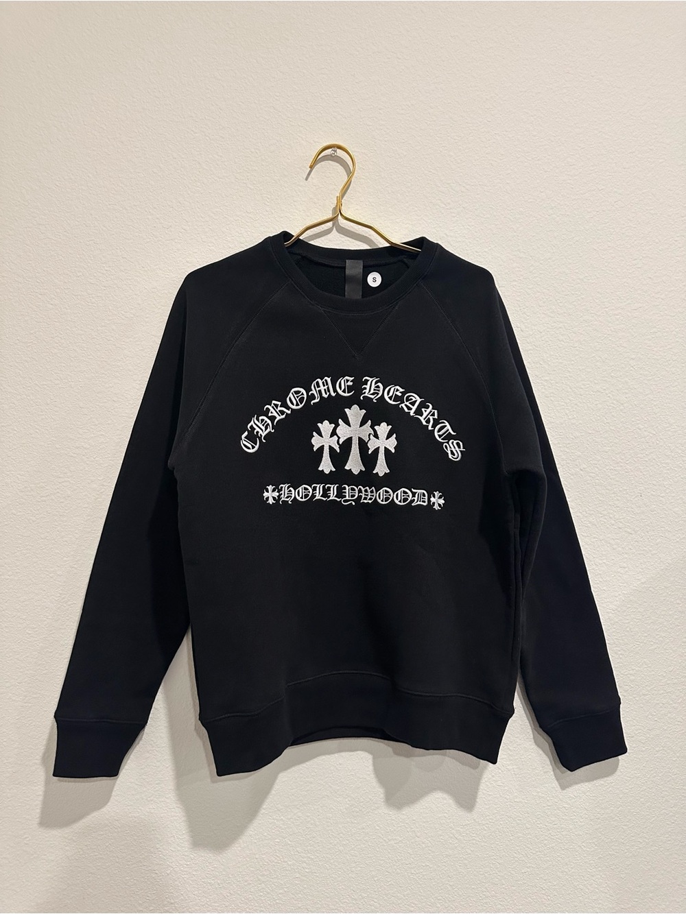 Men’s Chrome Hearts Triple Cross Crewneck Sweater Size S